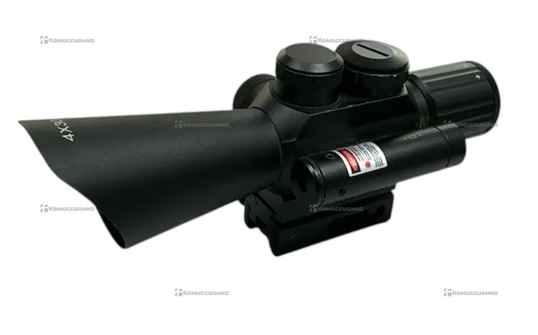 Оптический прицел с красным лазером 4х30