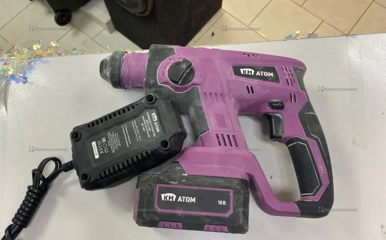 перфоратор аккумуляторный КМ Атом CRH-18