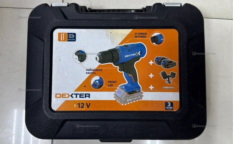 Дрель аккумуляторная Dexter 12vsd2-21.5b