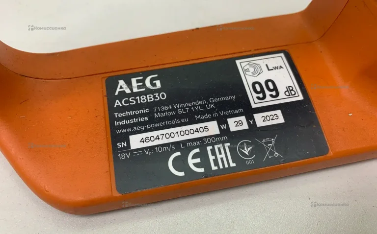 Пила аккумуляторная цепная ACS18B30