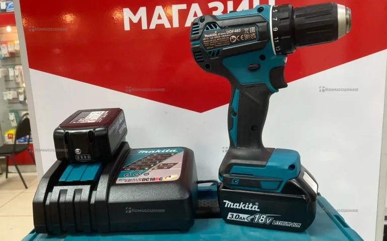 Аккумуляторная дрель-шуруповерт Makita DDF485RFJ