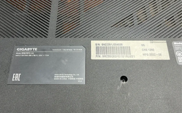 Ноутбук Gigabyte G5 RTX3050