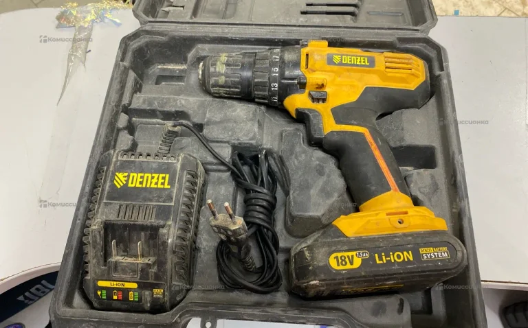 Шуруповерт denzel cdl 18 02bm