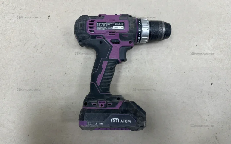 Дрель-шуруповерт аккумуляторная КМ АТОМ CD-181/2 K