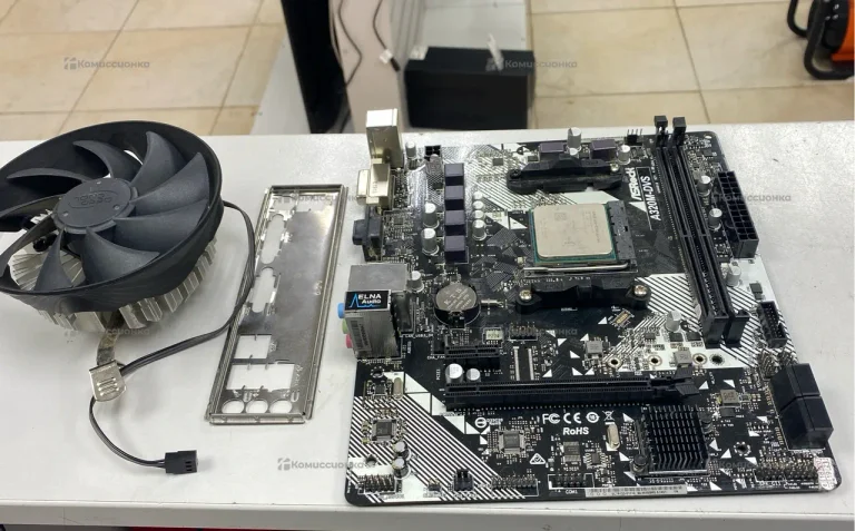 Материнская плата Asrock a320m-dvs / a10-9700 / hd