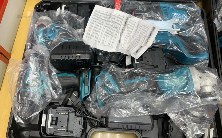 Набор Makita 4в1 (Перф/УШМ/Шурп/Гайк-т)