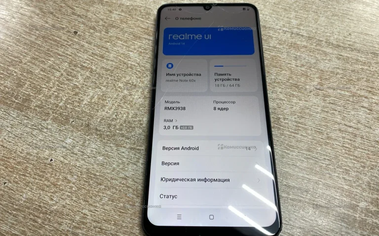 Xiaomi Realme note 60x 3/64Gb