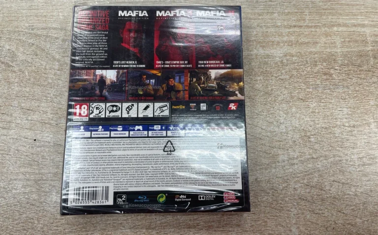 диск ps4 Mafia Trilogy