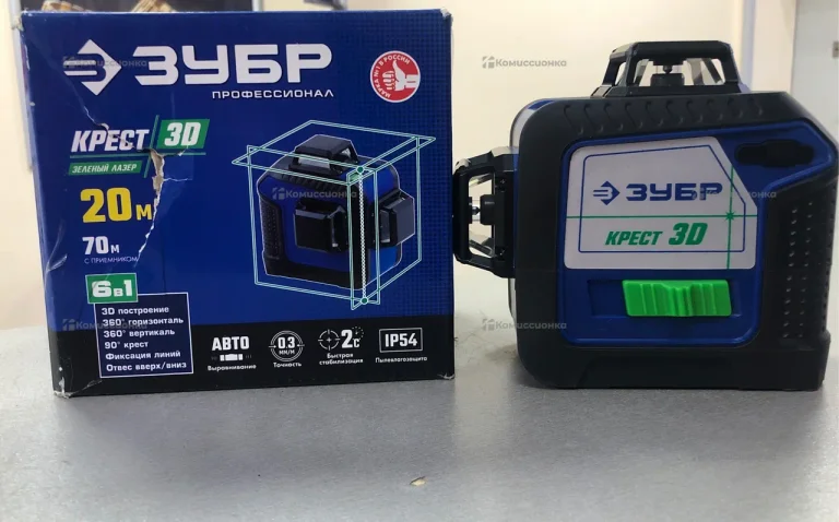 Электроуровень зубр крест 3d