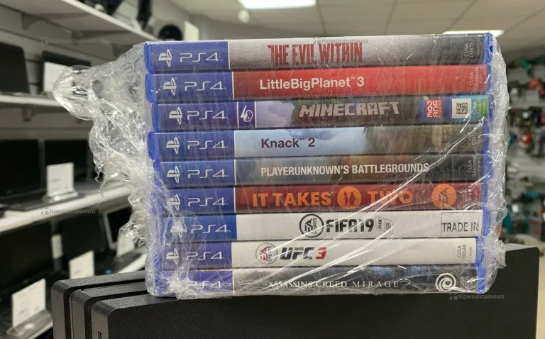 Приставка PS4. PS4 Pro 1TB +9 дисков
