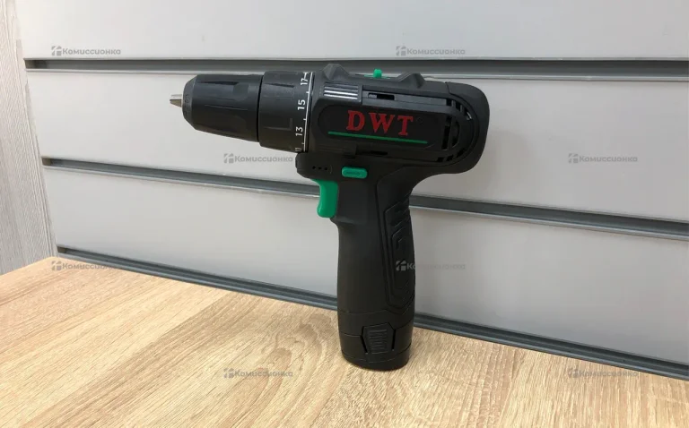 Аккумуляторная дрель-шуруповерт DWT 12В LiION *2Ач, макс.крут.мом. 24Нм