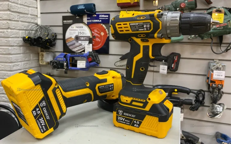 Дрель DEKO DKCD20 и ушм Deko dkag20-125