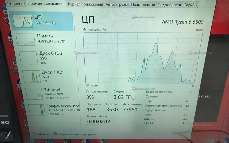 Системный блок  RTX 3050