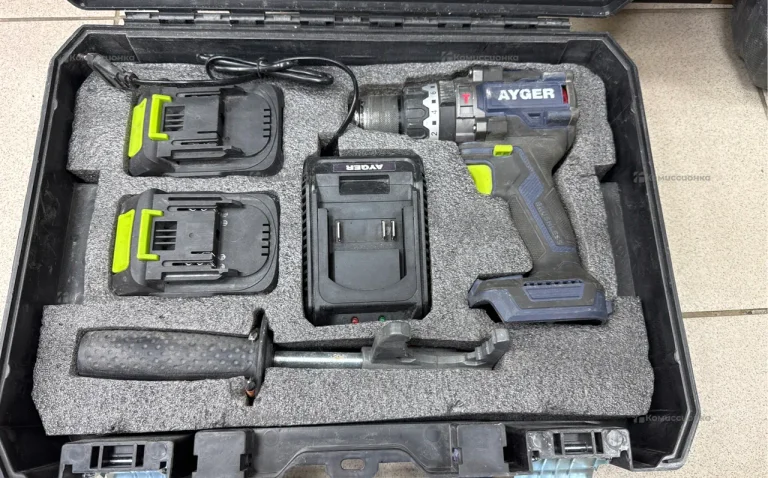 аккумуляторная дрель шуруповерт AYGER ap20bl4-160