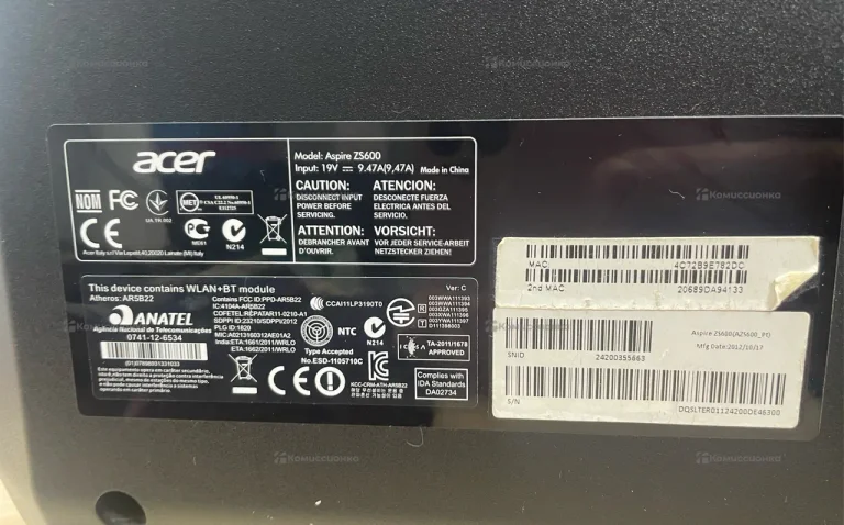 Моноблок Acer zs600