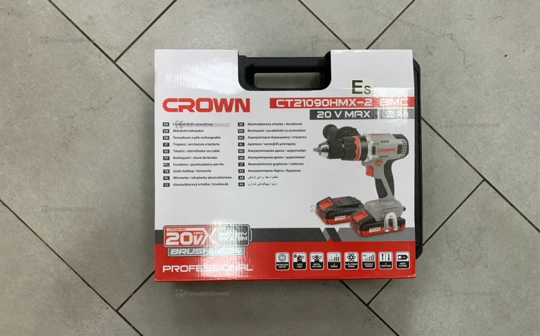 Аккумуляторный шуруповерт CROWN BL CT21090HMX-2 BMC