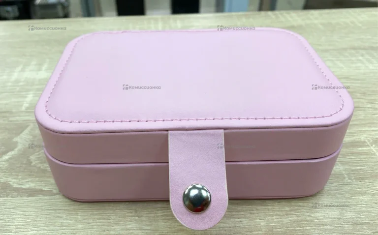 Шкатулка для украшений розовая 2 секции