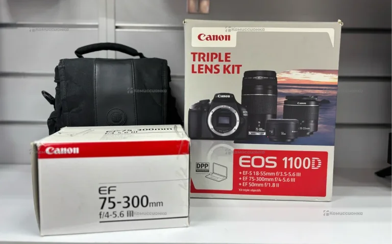 Фотоаппарат Canon EOS 1100D Triple Lens Kit