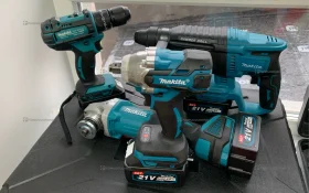Набор Makita 4в1 (Перф/УШМ/Шурп/Гайк-т)