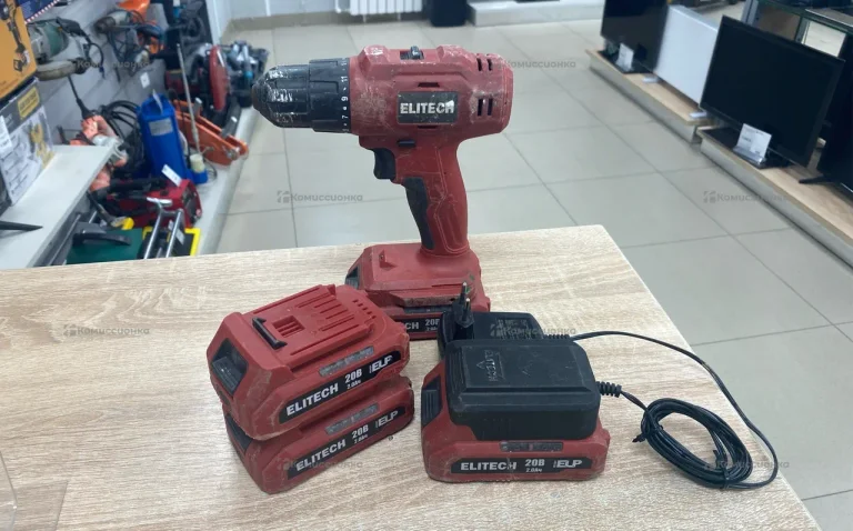аккумуляторный шуруповерт elitech да 20-2СЛ