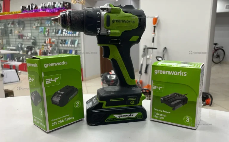 Дрель-шуруповерт Greenworks GD24DD90