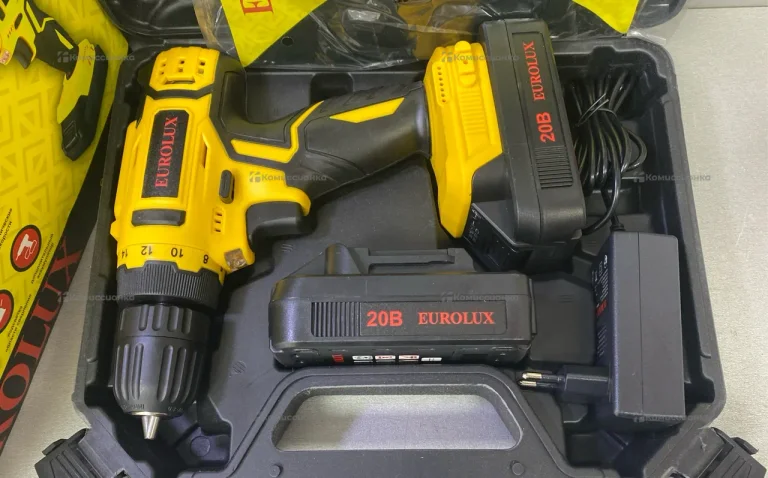 Дрель-шуруповерт аккумуляторная Eurolux ДА-20DU-2