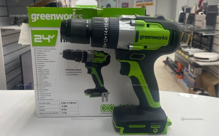 Дрель-шуруповерт greenworks GD24DD 2.0Ah