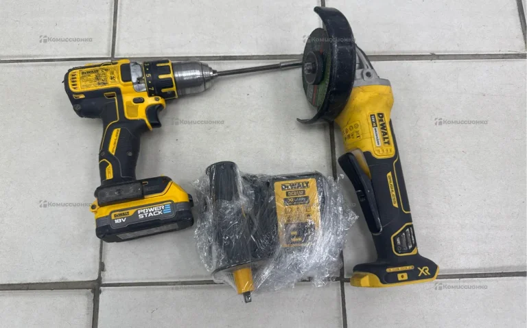 набор аккумуляторная ушм Dewalt dcg406 и дрель шур