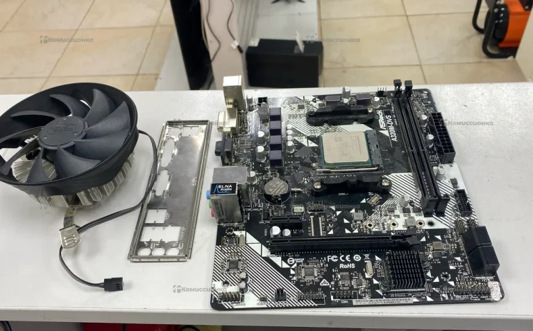 Материнская плата Asrock a320m-dvs / a10-9700 / hd