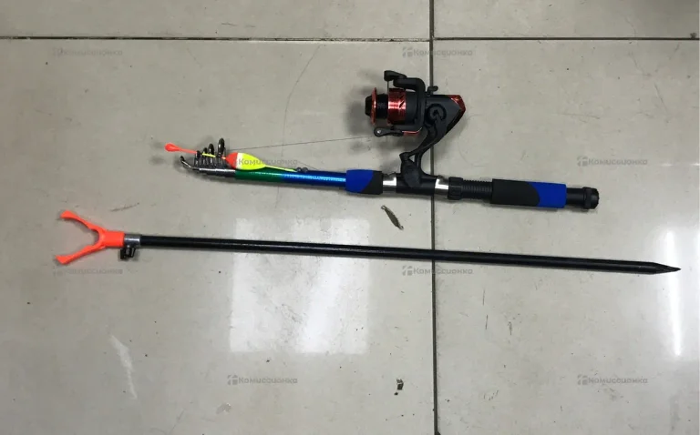 Удочка с катушкой Синяя