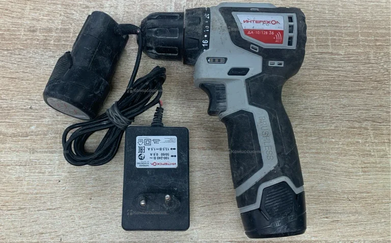 Бесчеточный шуруповерт Интерскол да-10/12в