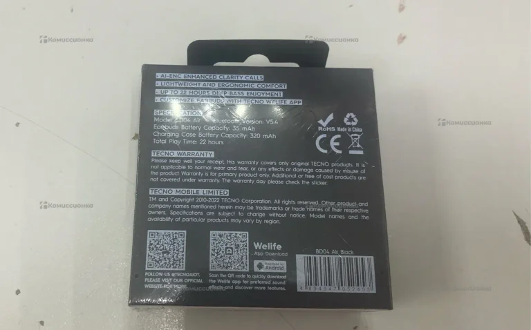 Наушники  Tecno Buds 4 Air 2024