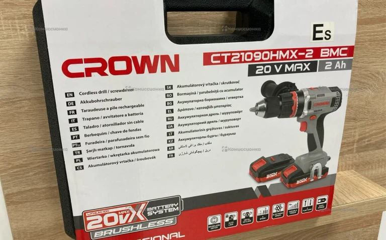 Аккумуляторный шуруповерт CROWN BL CT21090HMX-2 BMC
