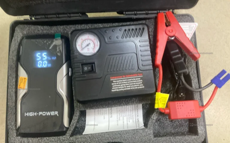 Пусковоеустройство для аккамуляторов High-Power и автокомпрессор