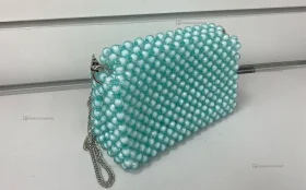 Купить Сумка женская из бусин бирюзовая б/у , в Казань Цена:2500рублей