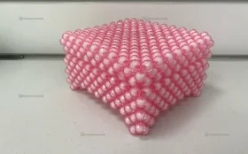 Купить Шкатулка из бусин розовая б/у , в Казань Цена:2500рублей