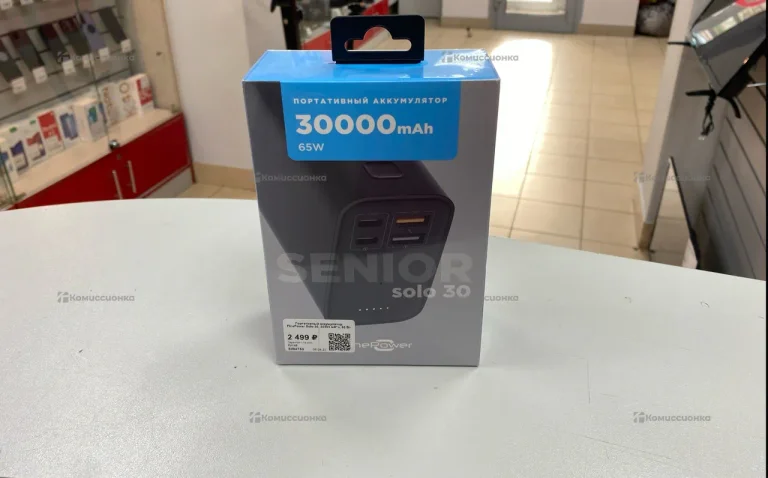 Портативный аккумулятор Fine Power Solo 30, 30000 мАч, 65 Вт
