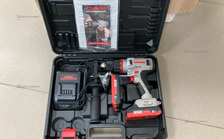 Аккумуляторный шуруповерт CROWN BL CT21090HMX-2 BMC