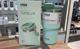 Купить Термос чашка Кофейная TYESO TS-01-01022-204 600ml зеленый б/у , в Тольятти Цена:990рублей
