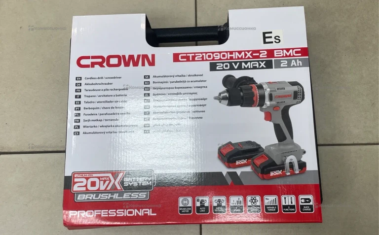 Аккумуляторный шуруповерт CROWN BL CT21090HMX-2 BMC