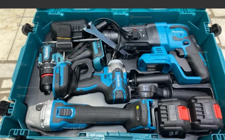 Набор Makita 4в1 (Перф/УШМ/Шурп/Гайк-т)