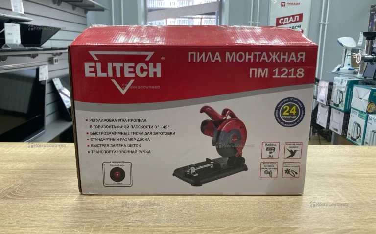 Пила монтажная elitech пм 1218