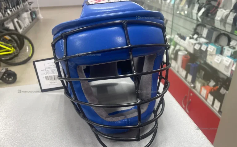 Шлем с маской ТИТАН-2 для АРБ Синий, Ray-Sport,