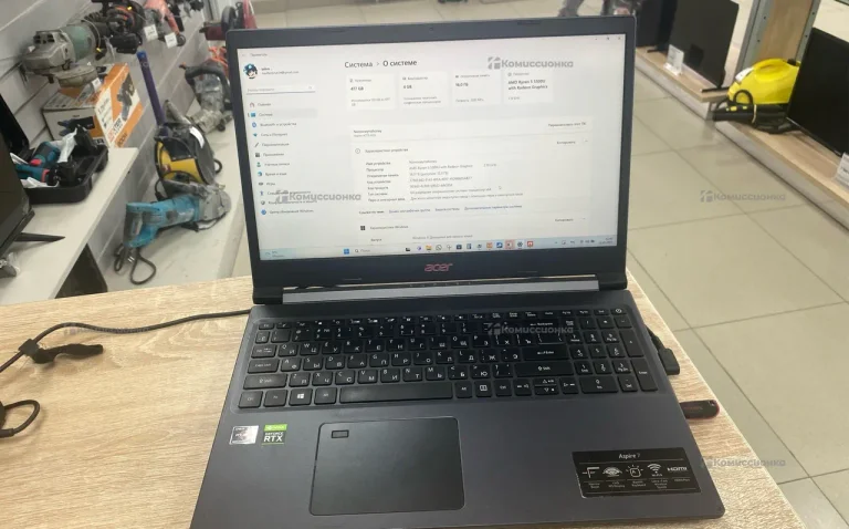 Ноутбук Acer aspire 715-42G R5-5/16/512/RTX3050ti 4gb