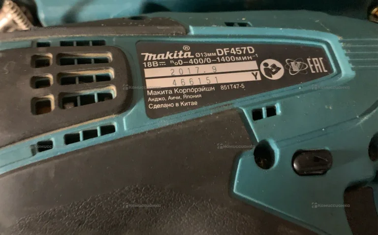 Аккумулятрный дрель Шруповерт Makita DF457D