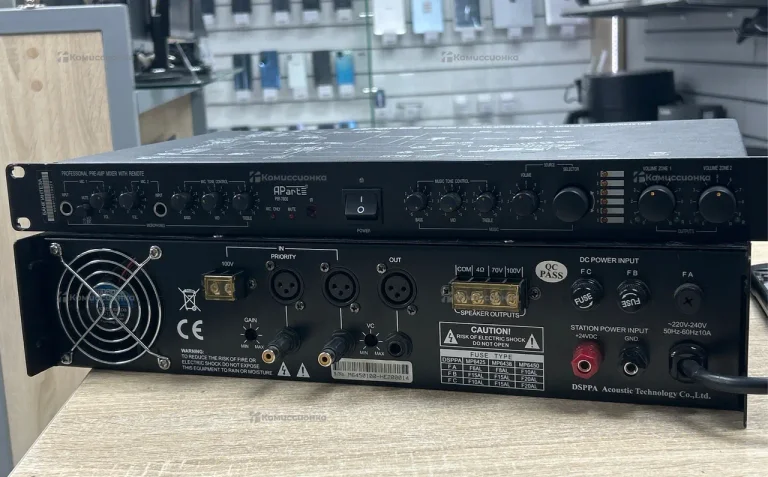 Усилитель  DSPPA MP6450 + Предусилитель Apart PIR7