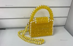 Купить Сумка женская из бусин янтарный б/у , в Казань Цена:3000рублей