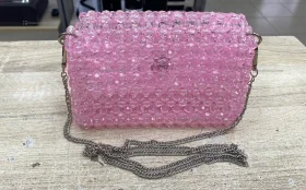 Купить Сумка женская из бусин розовая б/у , в Казань Цена:2500рублей