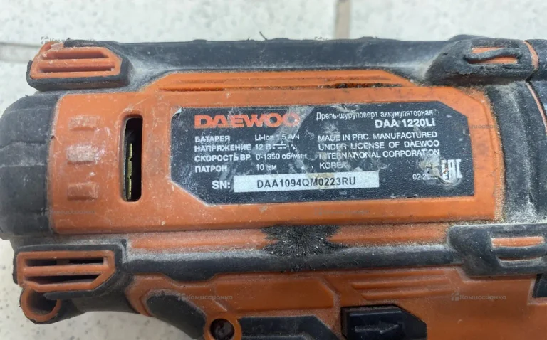 шуруповерт аккумуляторный daewoo daa 1220li
