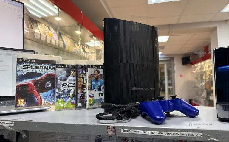 Приставка PS3 super slim +диски